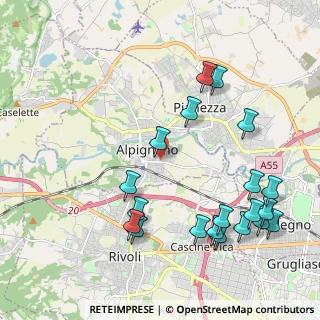 Mappa Via Valle, 10091 Alpignano TO, Italia (2.451)