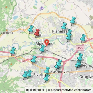 Mappa Via Giuseppe Garibaldi, 10091 Alpignano TO, Italia (2.585)