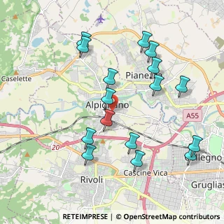 Mappa Via Giuseppe Garibaldi, 10091 Alpignano TO, Italia (2.09563)