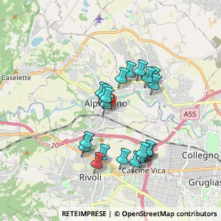 Mappa Via Giuseppe Garibaldi, 10091 Alpignano TO, Italia (1.6915)