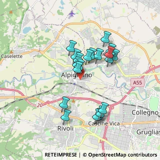 Mappa Via Giuseppe Garibaldi, 10091 Alpignano TO, Italia (1.55)