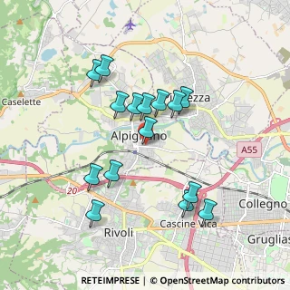 Mappa Via Giuseppe Garibaldi, 10091 Alpignano TO, Italia (1.686)