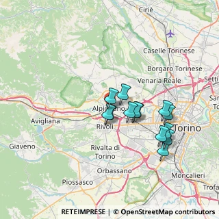Mappa Via Giuseppe Garibaldi, 10091 Alpignano TO, Italia (6.06923)