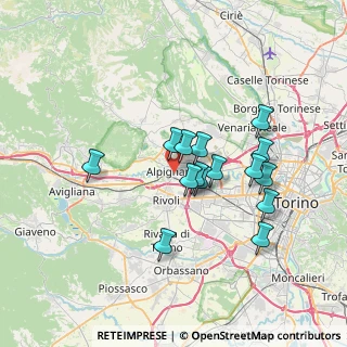Mappa Via Giuseppe Garibaldi, 10091 Alpignano TO, Italia (6.01667)