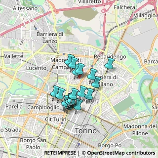 Mappa Via Chiesa della Salute, 10100 Torino TO, Italia (1.3845)