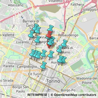 Mappa Via Chiesa della Salute, 10100 Torino TO, Italia (1.3145)