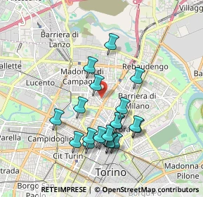 Mappa Via Chiesa della Salute, 10100 Torino TO, Italia (1.722)