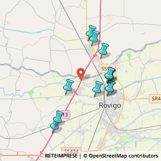 Mappa A13 Bologna - Padova, 45100 Concadirame RO, Italia (3.60583)