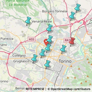 Mappa Corso Regina Margherita, 10151 Torino TO, Italia (3.92727)