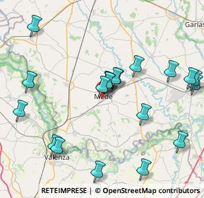 Mappa Via G. Bellone, 27035 Mede PV, Italia (8.739)