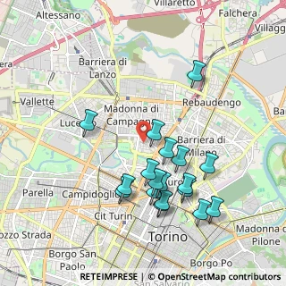 Mappa Via Ciamarella, 10149 Torino TO, Italia (1.91)