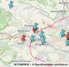 Mappa Via Molini, 10098 Rivoli TO, Italia (5.9535)