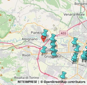 Mappa Via Molini, 10098 Rivoli TO, Italia (5.81)