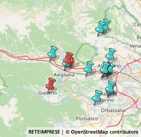 Mappa Lungo Dora Ugo Foscolo, 10051 Avigliana TO, Italia (7.15667)