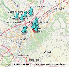 Mappa Via Rocciamelone, 10099 San Mauro Torinese TO, Italia (5.22667)