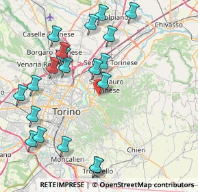 Mappa Via Rocciamelone, 10099 San Mauro Torinese TO, Italia (9.412)