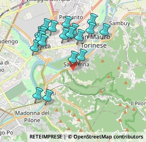Mappa Via Rocciamelone, 10099 San Mauro Torinese TO, Italia (1.9515)