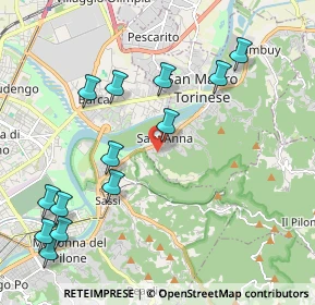 Mappa Via Rocciamelone, 10099 San Mauro Torinese TO, Italia (2.39385)