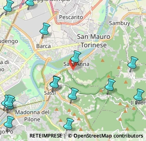 Mappa Via Rocciamelone, 10099 San Mauro Torinese TO, Italia (3.08333)
