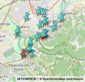 Mappa Via Rocciamelone, 10099 San Mauro Torinese TO, Italia (1.6235)