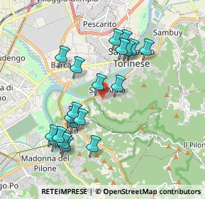 Mappa Via Rocciamelone, 10099 San Mauro Torinese TO, Italia (1.866)