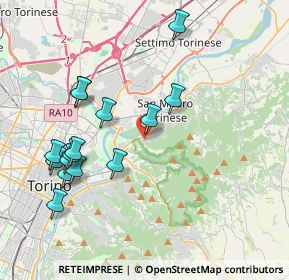 Mappa Via Rocciamelone, 10099 San Mauro Torinese TO, Italia (4.12733)