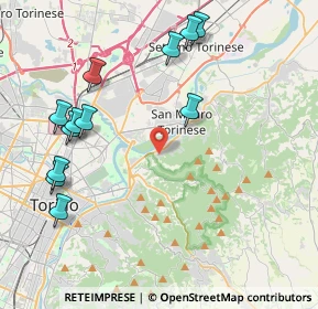 Mappa Via Rocciamelone, 10099 San Mauro Torinese TO, Italia (4.74167)