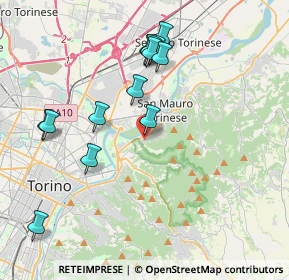 Mappa Via Rocciamelone, 10099 San Mauro Torinese TO, Italia (3.98385)