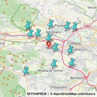 Mappa Via Capello, 10098 Rivoli TO, Italia (3.84583)