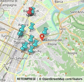 Mappa Piazzale Regina Margherita, 10153 Torino TO, Italia (1.83692)