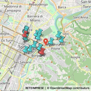 Mappa Piazzale Regina Margherita, 10153 Torino TO, Italia (1.542)