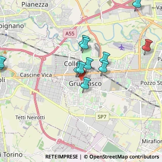 Mappa Via San Rocco, 10095 Grugliasco TO, Italia (2.02833)