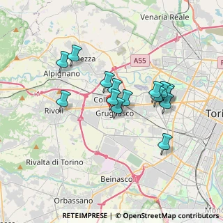 Mappa Via San Rocco, 10095 Grugliasco TO, Italia (3.006)