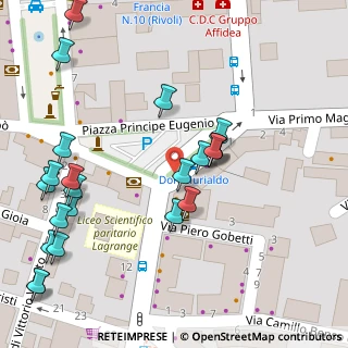 Mappa Piazza Principe Eugenio, 10098 Rivoli TO, Italia (0.05909)