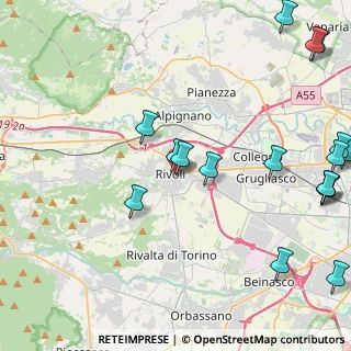 Mappa Piazza Principe Eugenio, 10098 Rivoli TO, Italia (6.09722)