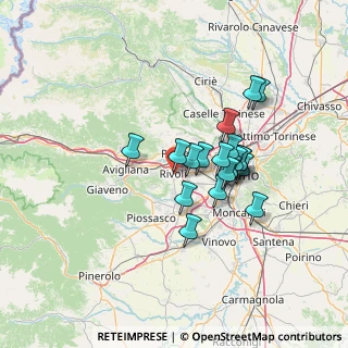 Mappa Piazza Principe Eugenio, 10098 Rivoli TO, Italia (10.88895)