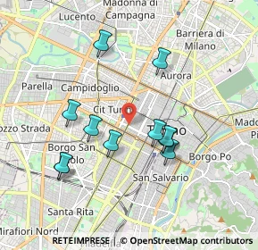 Mappa 10100 Torino TO, Italia (1.73818)