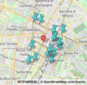 Mappa 10100 Torino TO, Italia (1.52667)