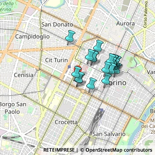 Mappa Via Vitaliano Donati, 10121 Torino TO, Italia (0.725)