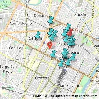 Mappa Via Vitaliano Donati, 10121 Torino TO, Italia (0.7735)