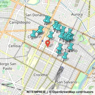 Mappa Via Vitaliano Donati, 10121 Torino TO, Italia (0.801)
