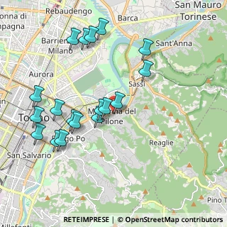 Mappa Via Michelangelo Tonello, 10132 Torino TO, Italia (2.09556)