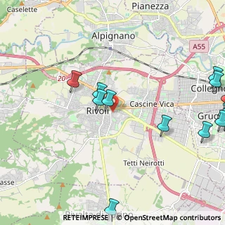 Mappa Via Bra, 10098 Rivoli TO, Italia (2.93385)