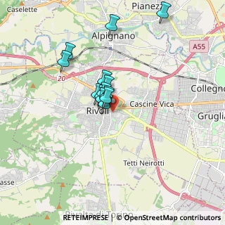 Mappa Via Bra, 10098 Rivoli TO, Italia (1.31308)