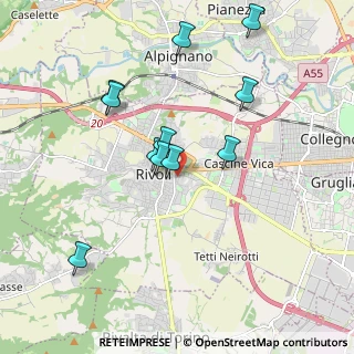 Mappa Via Bra, 10098 Rivoli TO, Italia (1.82455)