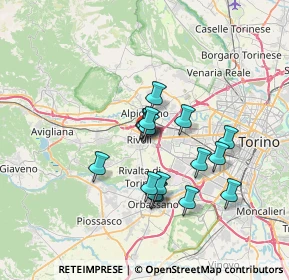 Mappa Via Savigliano, 10098 Rivoli TO, Italia (5.57813)