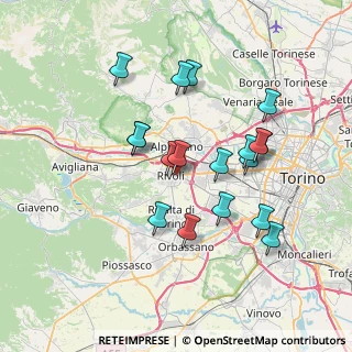 Mappa Via Bra, 10098 Rivoli TO, Italia (6.74833)