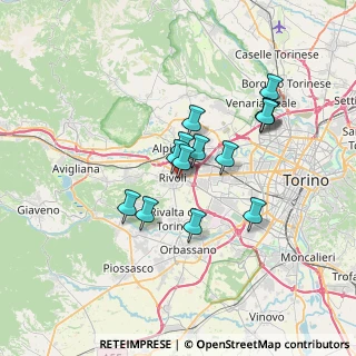 Mappa Via Bra, 10098 Rivoli TO, Italia (5.58429)