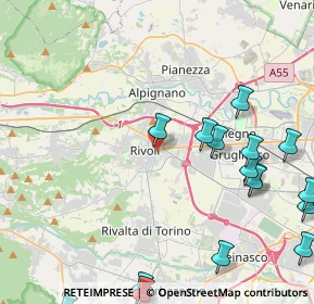 Mappa Via Savigliano, 10098 Rivoli TO, Italia (6.463)