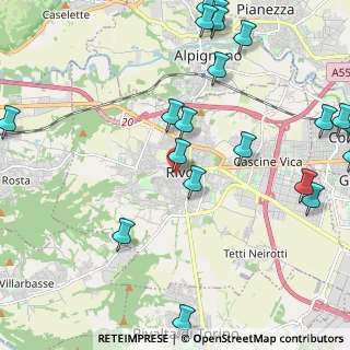 Mappa Via Ospedale, 10098 Rivoli TO, Italia (2.8975)